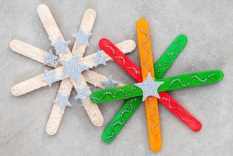 Popsicle Stick Snowflakes